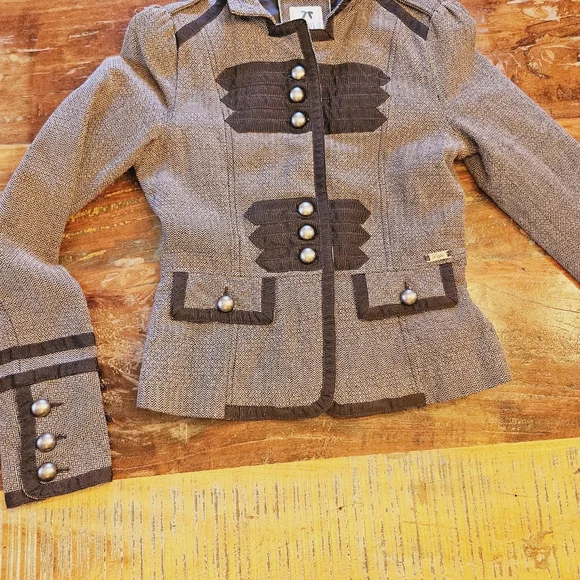 DEPT Black & Grey military style blazer - Picture 11 of 14